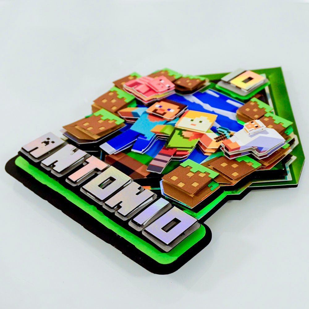Video Game Theme 3D Cake Topper