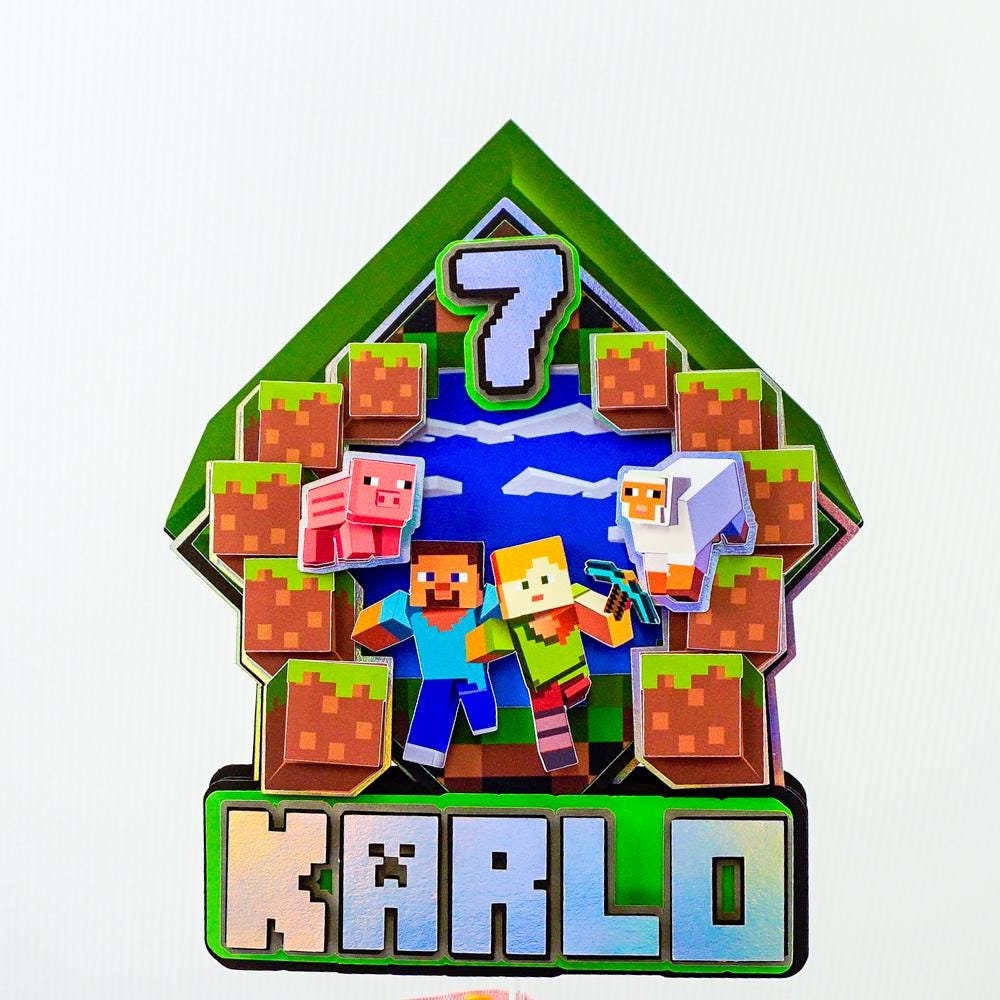 Video Game Theme 3D Cake Topper