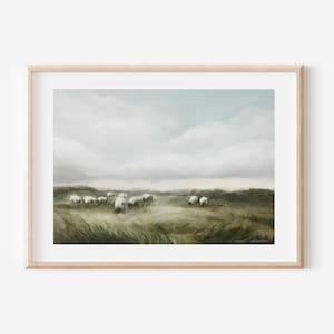 Sheep May Safely Graze - Inspirational Christian - Canvas and Art Prints by Ariel Edwards