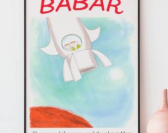 Babar elefanten, vintage barnrumsdekoration