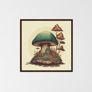 Mushroom print vintage mushroom print botanical illustration enchanted forest Fungi wall art kid bedroom decor