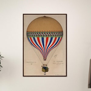 Impression montgolfière vintage décoration d'intérieur française bohème chambre d'enfant art mural affiche vintage salon impression cadeau de pendaison de crémaillère