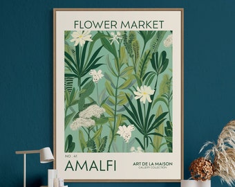 Flower Market Print: Amalfi Botanical Decor Poster