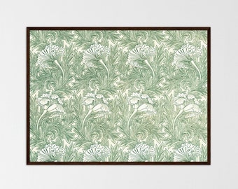 William Morris Botanical Art Print, Vintage Floral Exhibition Poster