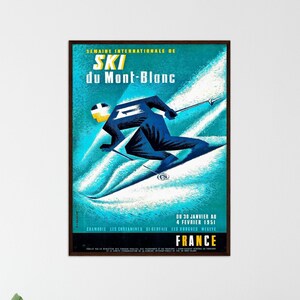 Ski poster vintage skiing print retro travel poster mountain print sport illustration print vintage wall decor ski gift housewarming gift