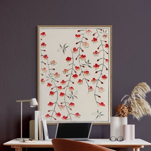Vintage Japanese  Botanical Print, Shin Bijutsukai, woodblock print,Japanese Art Print,Japanese Woodblock Poster Print, Japanese minimal art