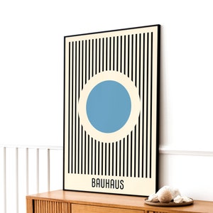 Bauhaus exhibition poster mid century modern bauhaus print minimalist print geometric art retro pop culture print bauhaus wall art