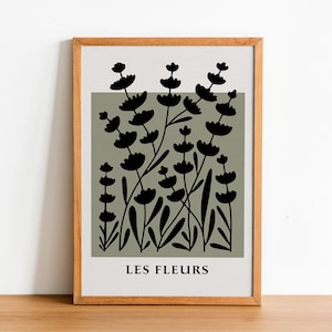 Botanischer Druck minimale botanische Wanddekoration Salbei grüne Blumendruck Kunst Blumen Illustration botanisches Plakat Vintage Ausstellungsdruck