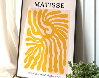 Matisse Cut Out Print, Orange and Pink Exhibition Poster