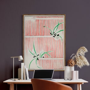 Vintage Japanese Print, Shin Bijutsukai, woodblock print,Japanese Art Print, Japanese Woodblock Poster Print, Japanese minimal art Botanical