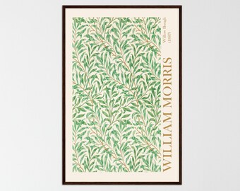 Impresión de rama de sauce de William Morris, póster botánico Art Nouveau