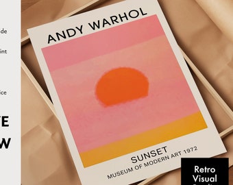 Andy Warhol Solnedgångstryck, Museum Modern Art Poster