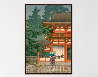 Estampe japonaise Oeuvre d'art Kawase Ukiyo-e Poster japonais Art japonais période Edo Gravure sur bois pour salon, cadeau de pendaison de crémaillère