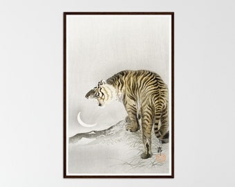 Japanischer Tiger Kunstdruck, Ukiyo-e Holzschnitt Poster