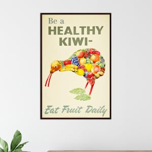Reklama żywności retro wydruk plakatu vintage retro cytaty o zdrowiu dekoracja ścienna retro dekoracja ścienna kuchni stara reklama wydruk owoców