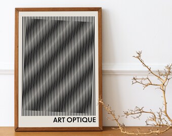 Impression d'art géométrique abstrait, décoration murale minimaliste en noir et blanc