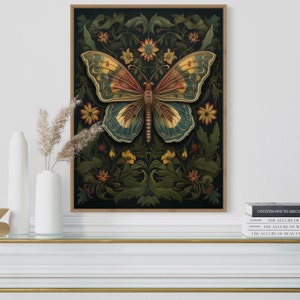 William Morris Butterfly Art Print, Botanical Decor - Etsy