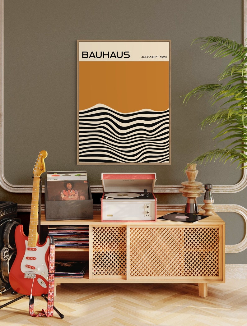 Bauhaus Exhibition Poster, Abstract Retro Wall Art - Etsy