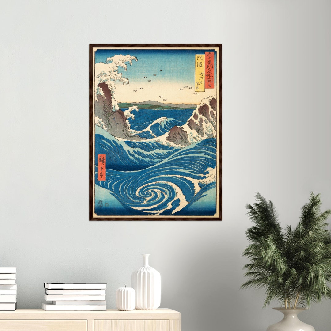 Japanese Wave Art Print | Hiroshige Utagawa Woodblock Poster - Etsy
