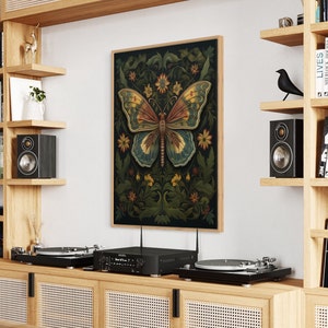 William Morris Butterfly Art Print, Botanical Decor - Etsy