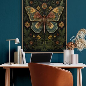 William Morris Butterfly Art Print, Botanical Decor - Etsy