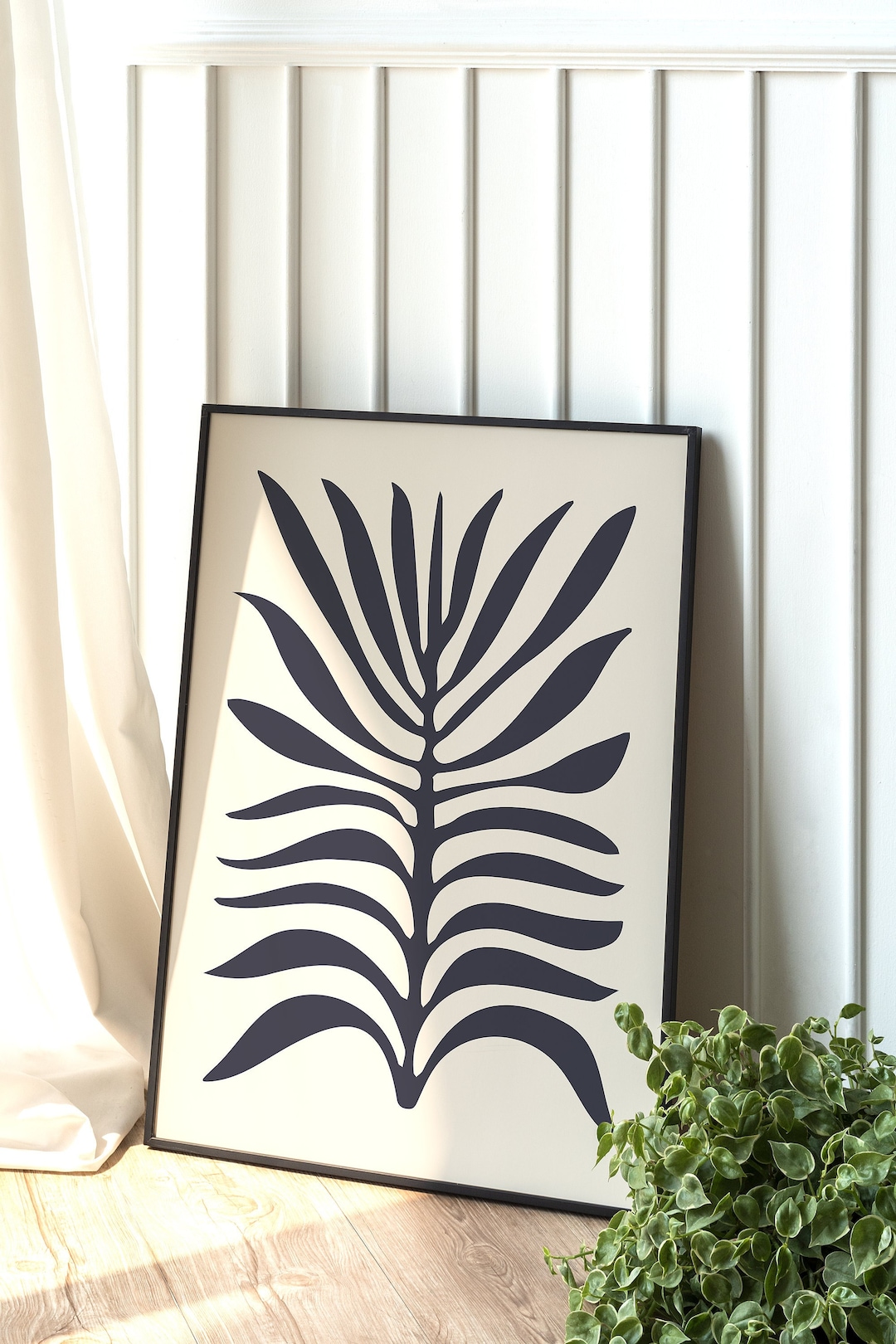 Botanical Print Minimalist Wall Art Black White Botanical Wall Decor ...