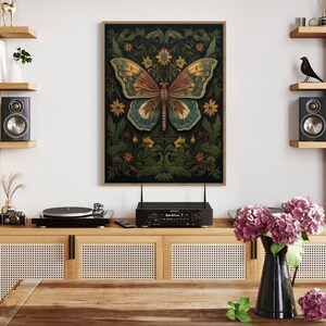 William Morris Butterfly Art Print, Botanical Decor - Etsy
