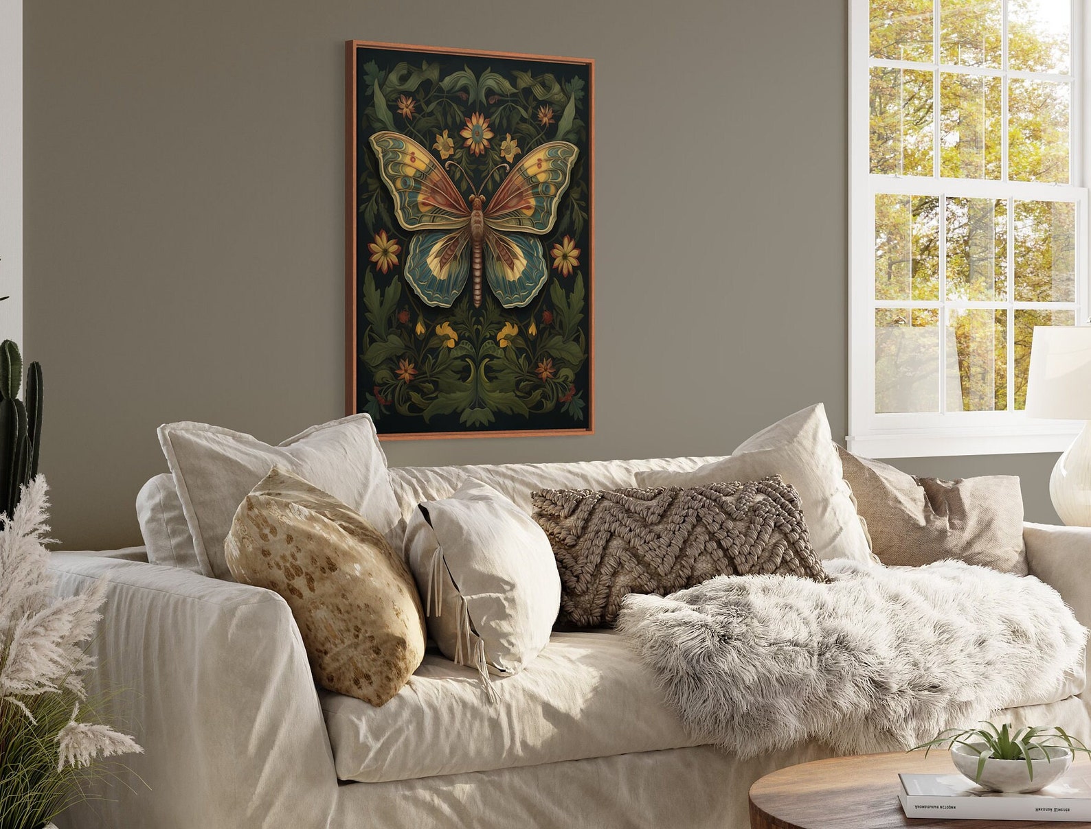 William Morris Butterfly Art Print, Botanical Decor - Etsy