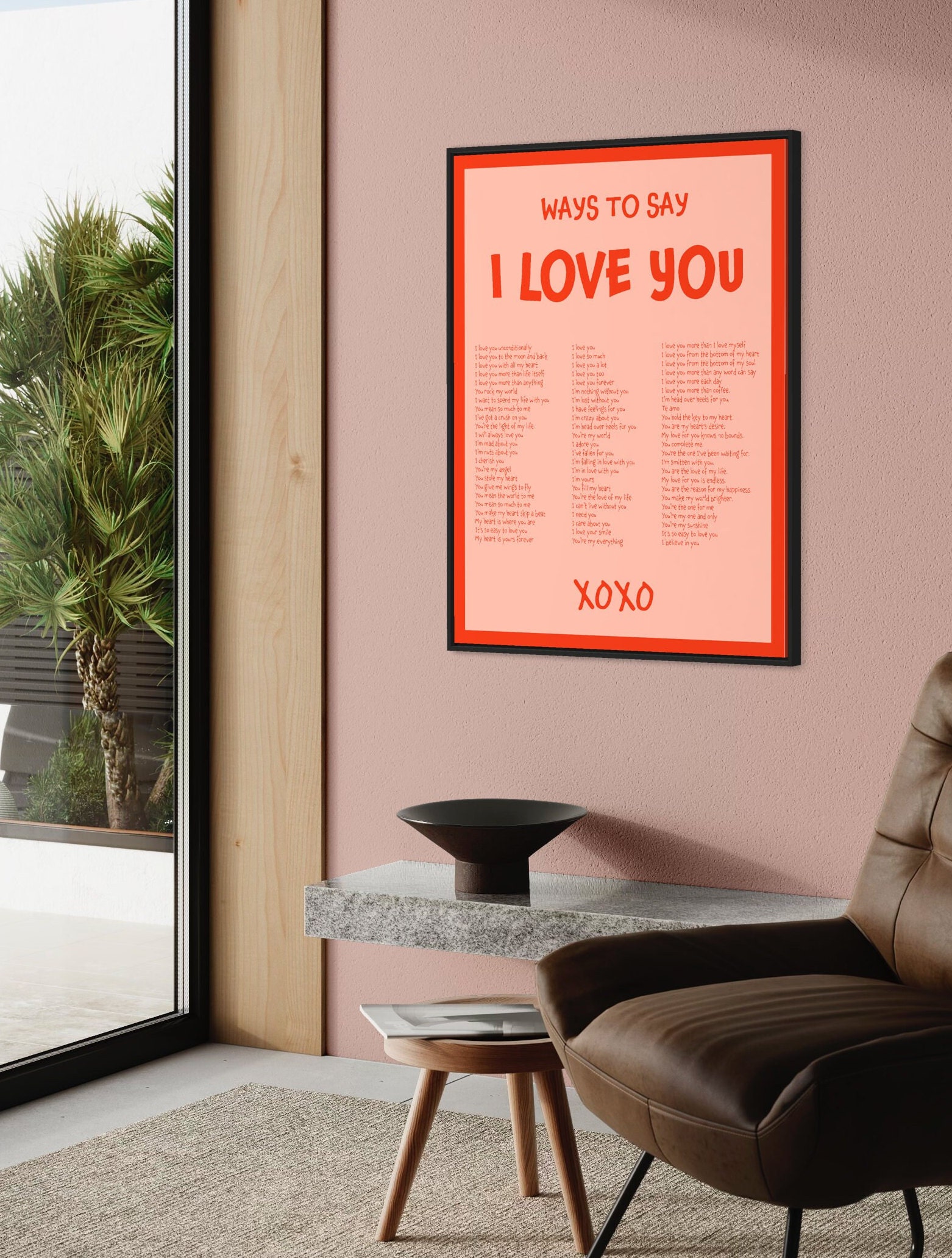 Love Quote Wall Art Trendy Aesthetic Pink Wall Art Quote - Etsy