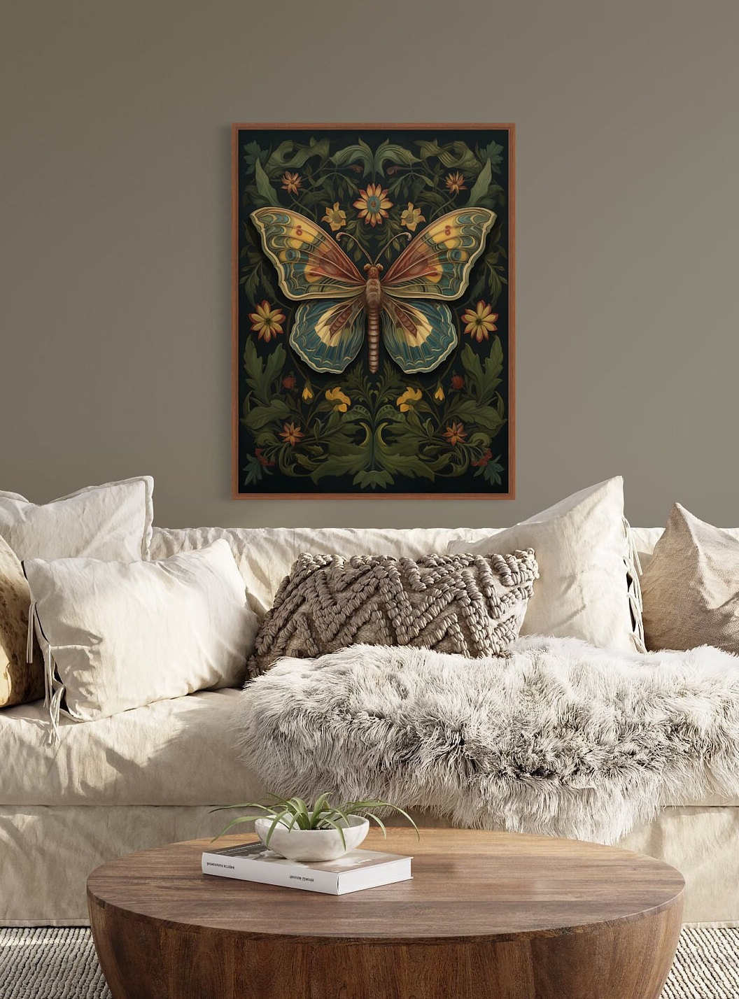 William Morris Inspired Butterfly Print, Print,botanical Wall Decor ...