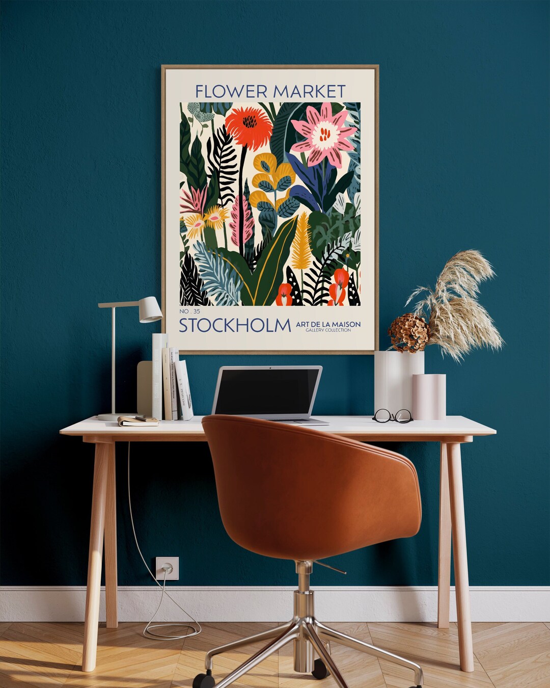 Flower Market Print, Botanical Wall Art, Floral Decor Poster, Flower Shop Decor,flowerful