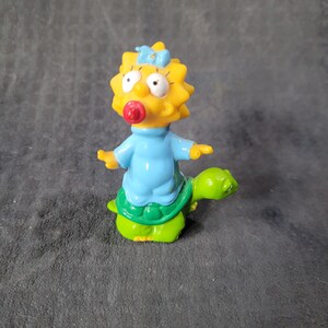 The Simpsons Maggie Simpson staande op schildpadfiguur 1990 VINTAGE 3