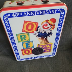 Boîte à biscuits OREO 40e anniversaire VINTAGE édition limitée : présentoir, boîte à lunch