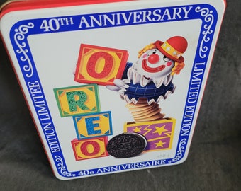 OREO 40th Anniversary Cookie Can VINTAGE Limited Edition: Displayblik, Lunchbox