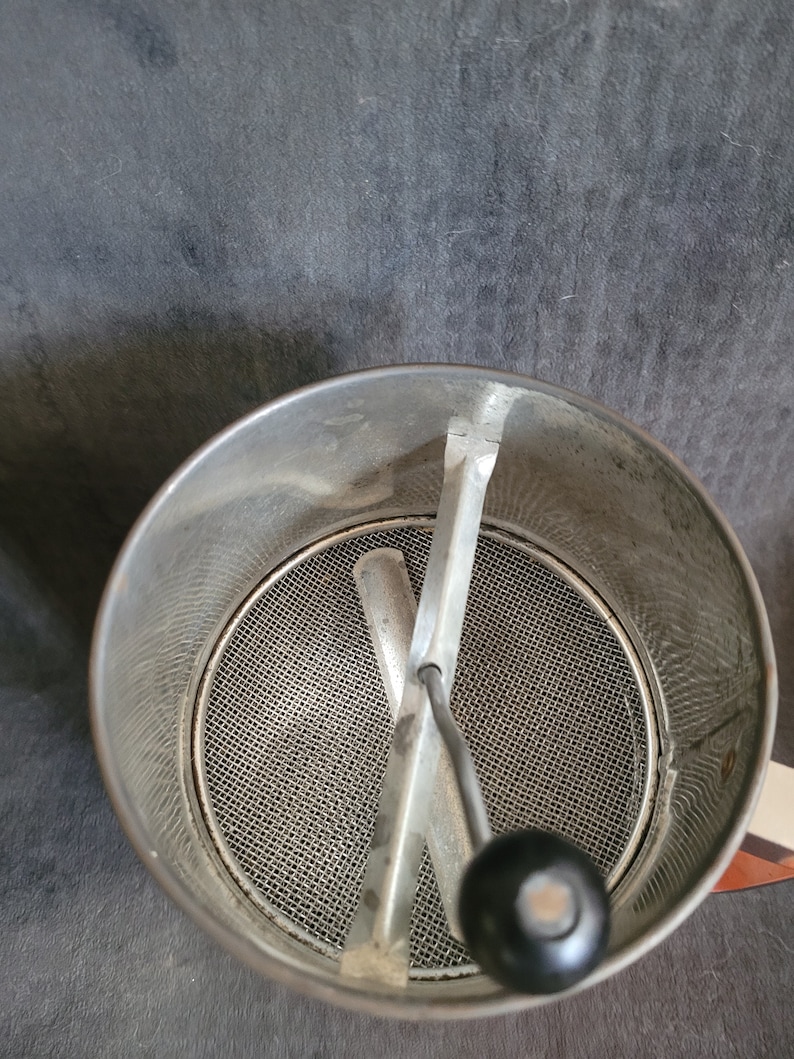 Sifter Colored Vintage Flour Sifter Androck Orange 3 Screen Flour Sifter With Original ...
