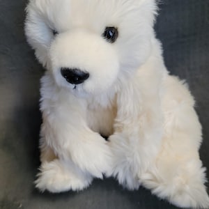 Realistic Baby Polar Bear Cub Plush Aurora 9&quot;