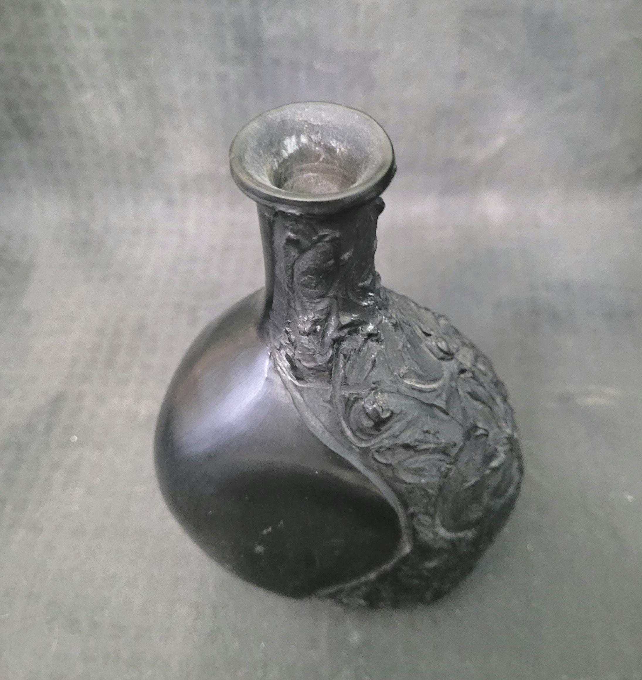 メキシコ製 黒陶器 花瓶 ヴィンテージ オアハカ メキシコ 黒陶器 花瓶 - Etsy 日本