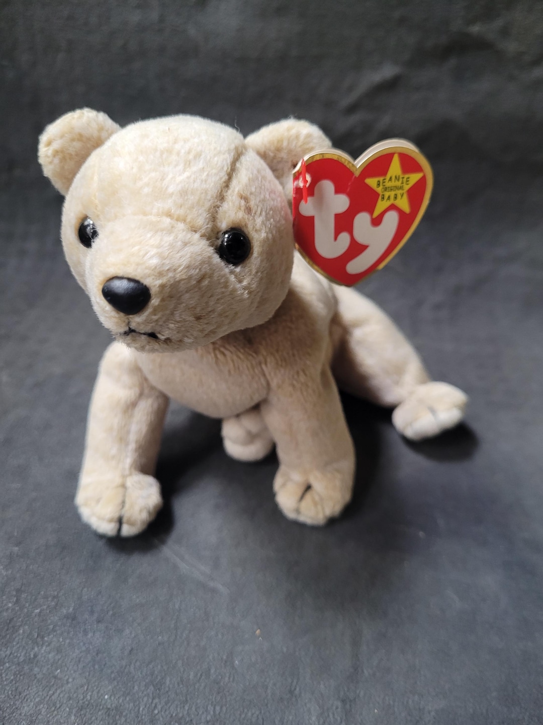 1999 Rare Ty Beanie Baby Almond Bear Plush With Tag Error