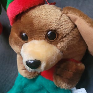 DOG Plush Stuffed Animal Christmas Stocking Vintage
