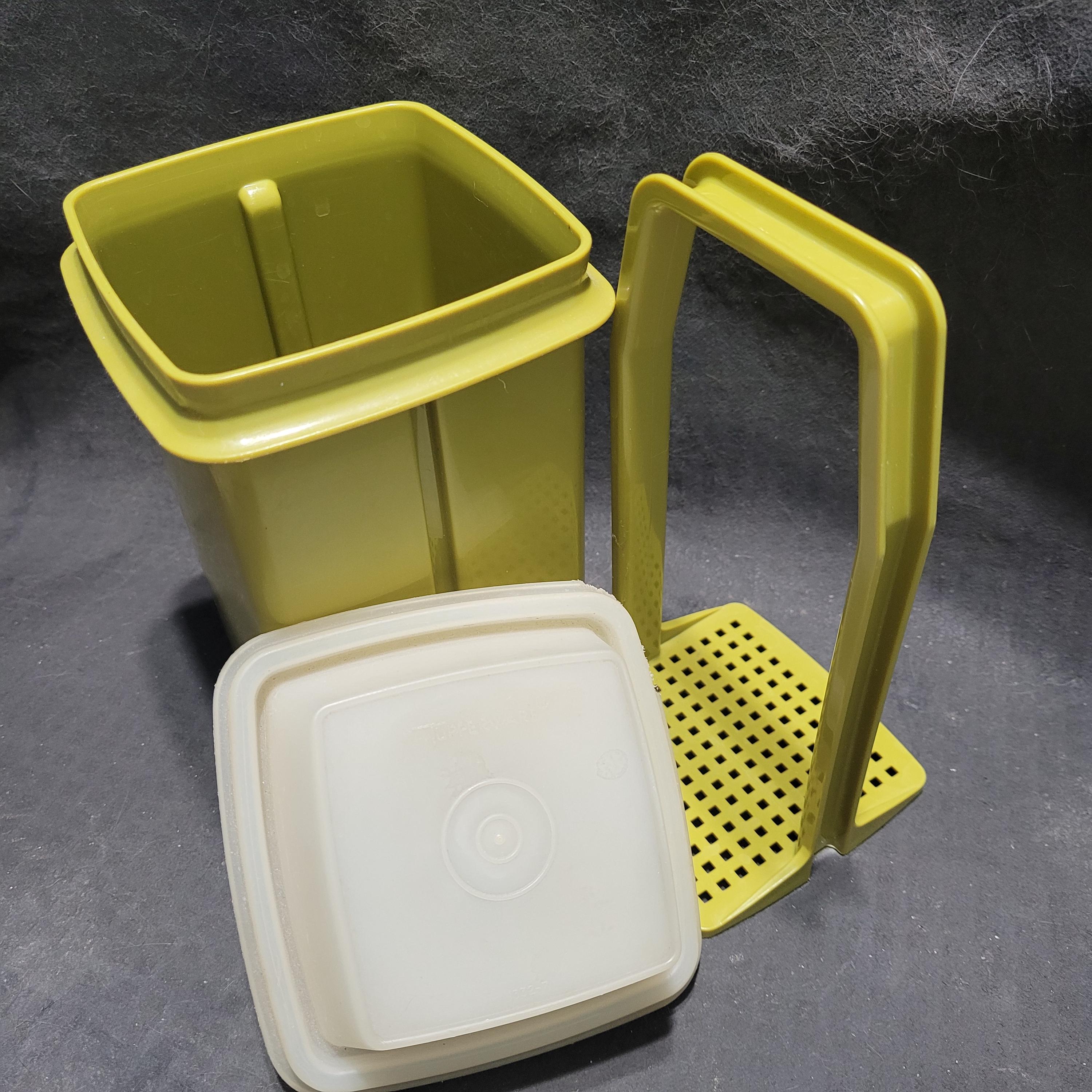Boîte à cornichons Tupperware vintage - Vert avocat