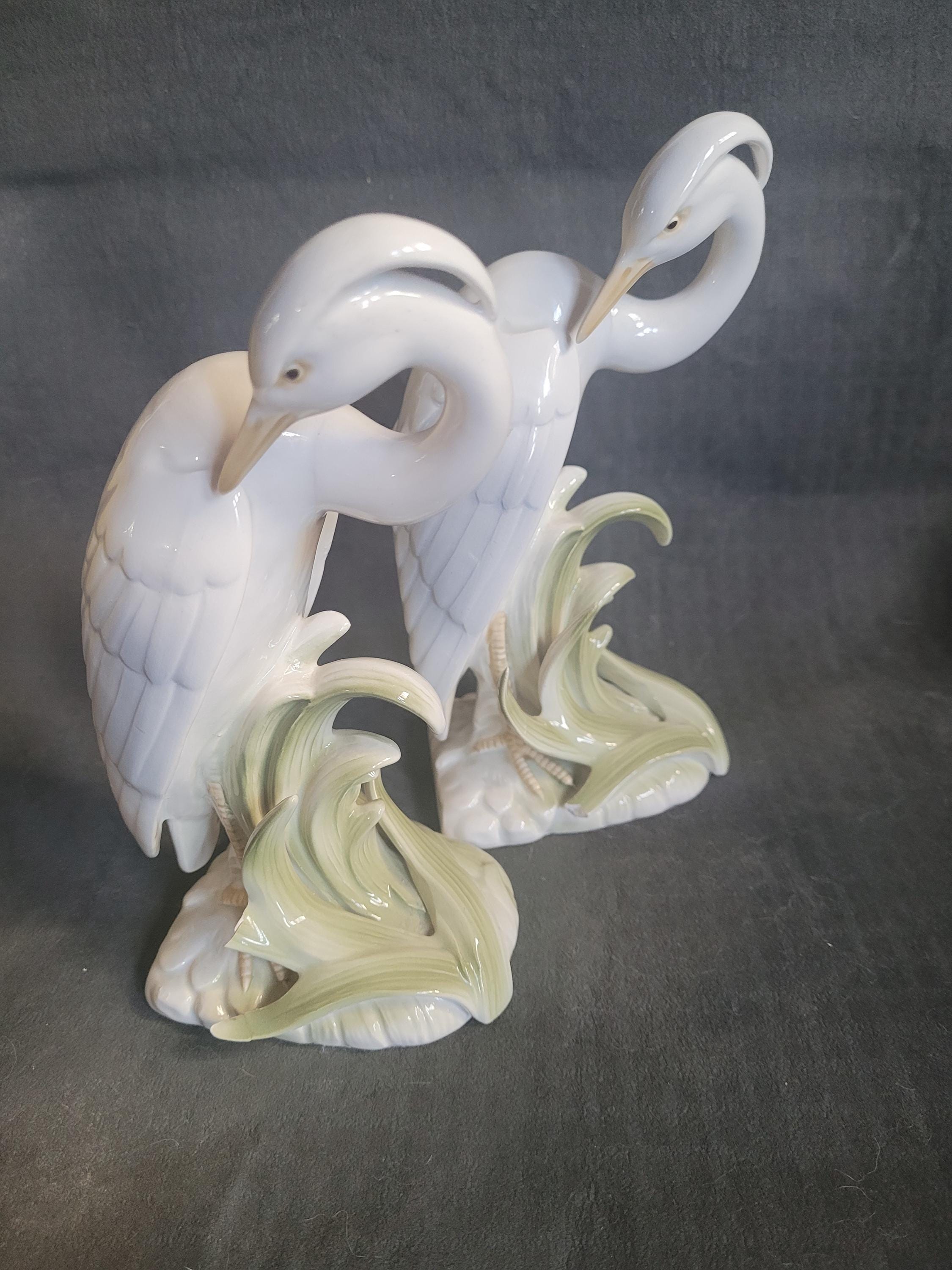 Fitz& Floyd Japan Heron Egret Book Ends Set 7.75 Inches - Etsy