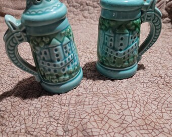Vintage Beer Stien Salt and Pepper Shakers