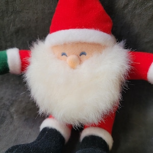Vintage 1986 Hallmark Santa Claus Stuffed Plush Doll 8&quot; Christmas Toy