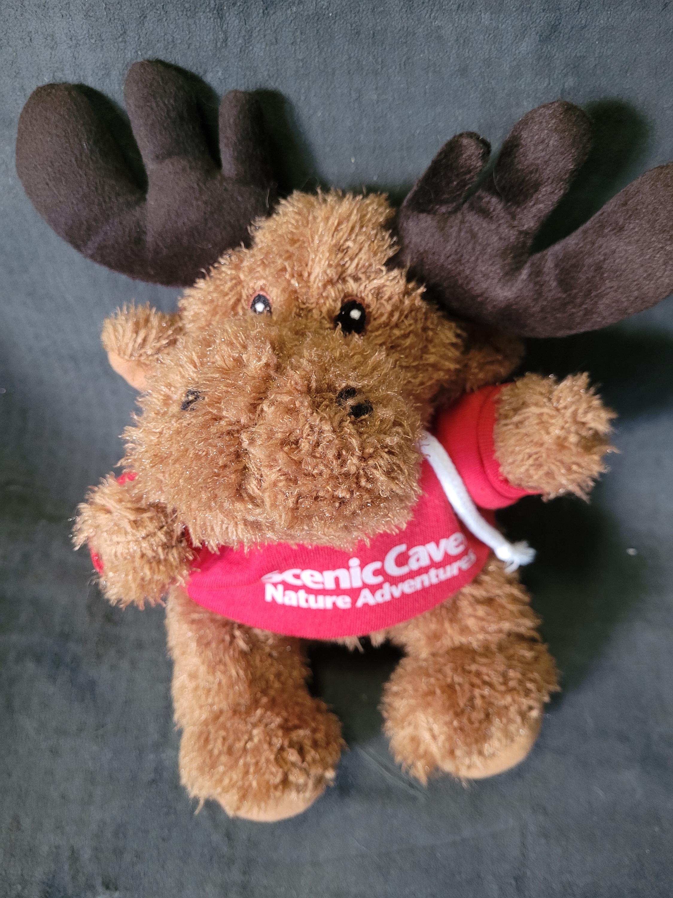 Canada Moose Stuffed Animal Plush with Red Hoodie