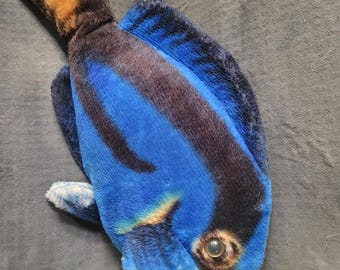 Blue Tang Fish Plush Stuffed Animal Toy Vintage