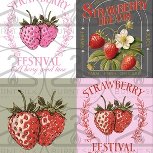 Strawberry Festival Designs, Cute Strawberry Dreams SVG PNG Clipart AI, graphic tee