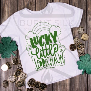 LUCKY LITTLE LEPRECHAUN st patricks day svg bundle svg/eps/pdf cutfile for adults womens kids tshirt onesies crewneck tumbler mug and more