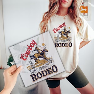 Cowboy Rodeo Ready to Press, Western Graphic DTF Transfer, Cowboy High Quality, Country Heat Transfer, Western Cowboy  Direct to Film P078