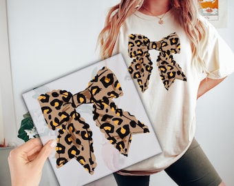 Leopard Valentine Coquette Bow DTF Transfer, Ready to Press,DTF Print, Direct to Film, Shirt Transfer,  Heat Transfer, P428