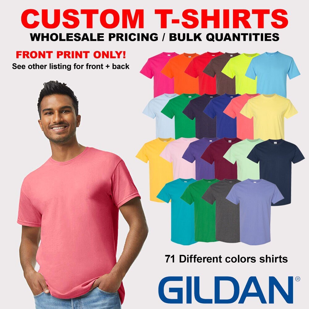 Bulk Screen Printing Wholesale Custom T-shirts 